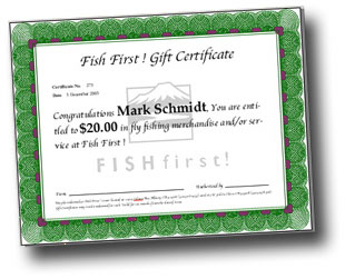 Fish First! Gift Certificate